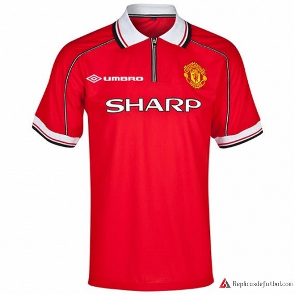 Camiseta Manchester United Primera equipación Retro 1998 1999 Rojo